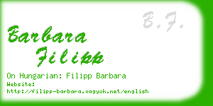 barbara filipp business card